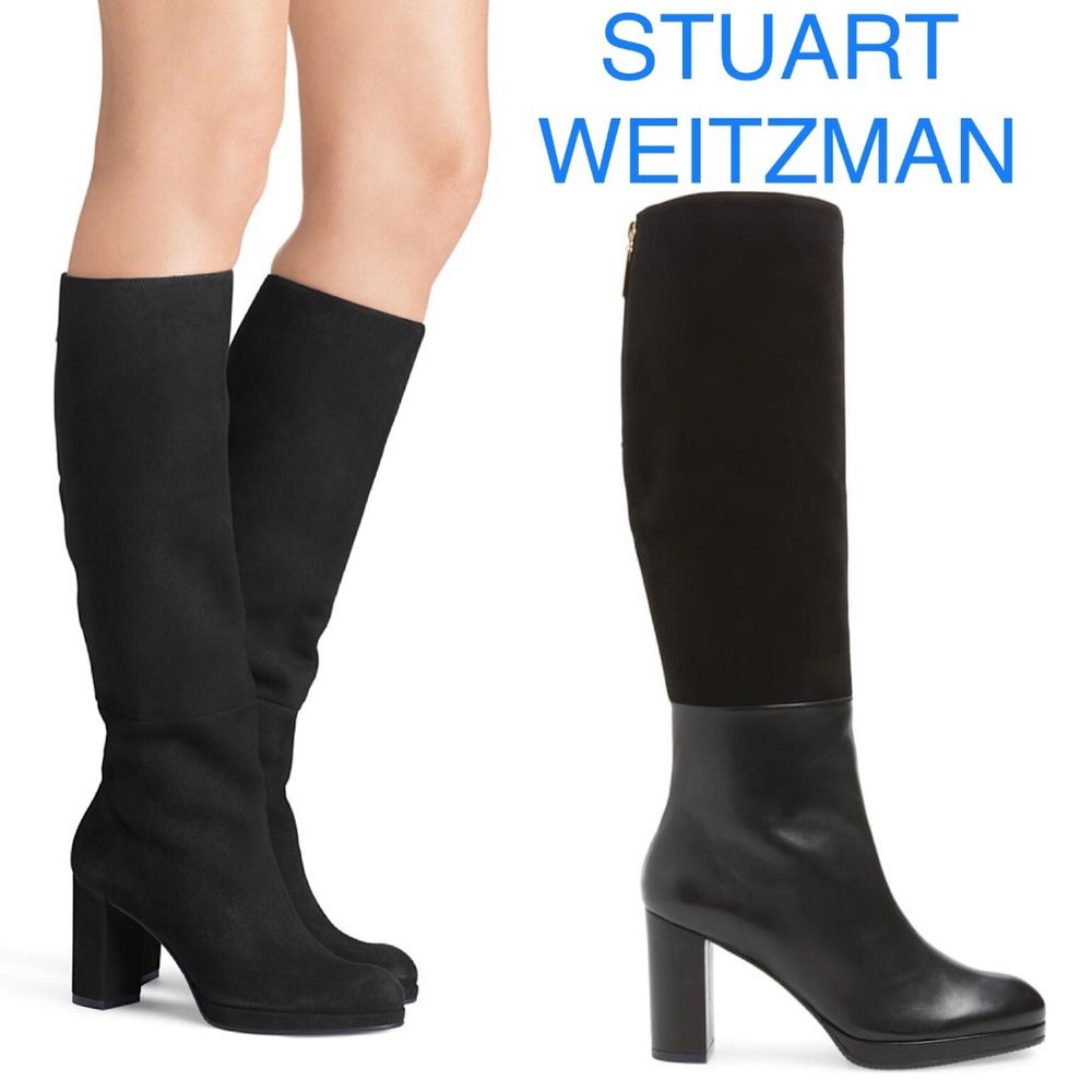 Stuart Weitzman Black Heeled Boots